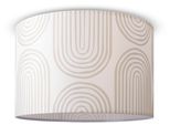 PACO HOME Deckenleuchte "Hugo Pillar", weiß, Ø 45,5cm H: 29,5cm, Leuchten, Deckenleuchte Mit Lampenschirm Esstisch Schirmlampe Decke Abstrakt, Deckenleuchte