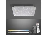 JUST LIGHT LED Deckenleuchte "SPARKLE", grau (stahlgrau), 1, 1 Stk., Leuchten, CCT - über Fernbedienung, LED Deckenleuchte