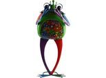 Dekofigur AM DESIGN "bunter Frosch aus Metall", bunt, B:10cm H:37cm T:37cm, Metall, Dekofiguren, Dekofigur, handgefertigte Osterdekoration