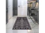 Teppich CARPET CITY "April 2308", grau, B:80cm H:10mm L:300cm, Polyester, Teppiche, Teppich, Läufer, weich durch Microfaser, Boho Ethno Look, Wohnzimmer