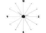 Wanduhr KARE DESIGN "Wanduhr Like Umbrella Black", schwarz, B:100cm H:100cm T:6cm, Wanduhren, Wanduhr