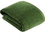 Badetuch VOSSEN "Vegan Life", grün (clover), B:100cm L:150cm, Frottier, Obermaterial: 100% Baumwolle, Handtücher, Badetuch, 100% vegan