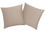 Kissenbezug OTTO HOME "Mila", beige (taupe), B:40cm L:40cm, Satin, Obermaterial: 100% Baumwolle, Kissenbezüge, Kissenbezug, Satin Qualität, in Uni Design