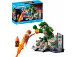 Konstruktions-Spielset PLAYMOBIL "Helden-Showdown mit der Riesenechse (71831), Heroes", bunt, Spielbausteine, Kinder, Kunststoff, Konstruktions-Spielset, Made in Europe