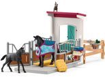Spielwelt SCHLEICH "HORSE CLUB, Pferdebox mit Stute und Fohlen (42611)", bunt, Spielfigurenwelten, Kinder, Kunststoff, Spielwelt