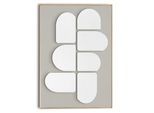 Wandbild REINDERS "Abstract lichtgrijs met wit", weiß (farbe bild(er): weiß), B:70cm H:100cm T:3cm, Bilder, Wandbild, Home Office - Weiß - MDF - Abstrakt - 70x100 cm