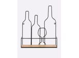 Ablageregal HEINE HOME, schwarz (schwarz, natur), B:40cm H:45cm T:13,5cm, MDF, Metall, Regale, Ablageregal