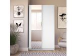 Kleiderschrank HOME AFFAIRE "Hildreth, Wäscheschrank, Schwebetüren, Versand nur 4,95€", weiß, B:100cm H:182cm T:54,6cm, FSC-zertifizierter Holzwerkstoff, Schränke, Kleiderschrank, mit Spiegel, FSC-zertifizierter Holzwerkstoff, in 3 Breiten