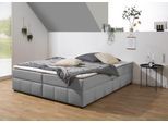 Boxbett HOME AFFAIRE "Niemes inkl. Bettkasten und Topper, auch in Überlänge erhältlich", hellgrau, B:164cm L:224cm, Komplettbetten, Boxbett, Boxbett ohne Kopfteil, inkl. Topper