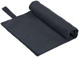 Handtücher OTTO HOME "Leoa, diverse Größen, Sporthandtuch, Reisehandtuch, Strandtuch", schwarz (anthrazit), B:30cm L:50cm, Microfaser, Obermaterial: 88% Polyester, 12% Polyamid, Handtücher, Handtücher, sehr leicht, kompakt, schnelltrocknend, Mikrofaser mit Kontrastnaht