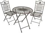 Balkonset GARDEN PLEASURE "MANGAN", braun (braun, braun, braun), B:170cm H:92cm T:70cm, Stahl, Sitzmöbel-Sets, Balkonset