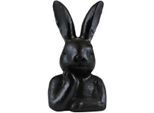Dekofigur AM DESIGN "Hasenbüste "Denker", schwarz, B:5,5cm H:12,5cm, Polyresin, Dekofiguren, Dekofigur, Osterdekoration aus Polyresin