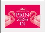 Bild QUEENCE "PRINZESSIN", pink (farbe rahmen: schwarz, farbe bild(er): pink, rosa), B:40cm H:30cm, Acrylglas, Holz, Papier, Bilder, Bild, HD Premium Poster-Druck inkl. Holzrahmen