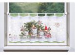 Scheibengardine HOME WOHNIDEEN "WEIHNACHTSWICHTEL" Gr. 1, rot, B:120cm H:45cm, Voile, Polyester, Gardinen, Scheibengardine, HxB: 45x120
