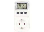 Energiekostenmessgerät HAMA, weiß, B:9cm H:23cm L:6,5cm, Kunststoff, Stromverbrauchsmessgeräte, Energiekostenmessgerät, digitaler Stromzähler für Steckdose, mit LCD-Anzeige