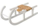 Weihnachtsfigur CREATIV DECO "Weihnachtsdeko", braun (weiß, braun), B:62cm H:19cm T:19cm, Holzwerkstoff, Dekofiguren, Weihnachtsfigur, Dekoschlitten