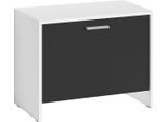 Schuhbank BYLIVING "BEN", schwarz-weiß (melamin weiß, schwarz, melamin weiß), B:60cm H:48cm T:35cm, Holzwerkstoff, Sitzbänke, Schuhbank, Breite 60 cm
