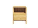 Nachttisch OTTO HOME "Luven", beige (natur, natur), B:44cm H:54cm T:34cm, Tische, Nachttisch, aus massiver Kiefer, mit 1 Schublade, Breite 44 cm