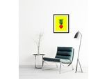Bild QUEENCE "Tristan", gelb (farbe rahmen: schwarz, farbe bild(er): gelb), B:40cm H:50cm, Acrylglas, Holz, Papier, Bilder, Bild, HD Premium Poster-Druck inkl. Holzrahmen