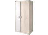 Kleiderschrank PARISOT "Charly", weiß (akaziefarben, weiß), B:85cm H:179cm T:52cm, Schränke, Kleiderschrank