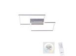 JUST LIGHT Deckenleuchte "IVEN", silber (edelstahlfarben), 2, H: 7cm, 1 Stk., Leuchten, LED, CCT - tunable white, Infrarot inkl., dimmbar über Fernbedienung, Deckenleuchte