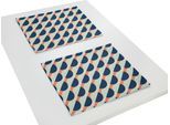 Platzset ADAM "Circles" Gr. 1, bunt (blau, natur, orange), B:40cm L:50cm, Obermaterial: 100% Baumwolle, Platzsets, Platzset, GOTS organic,zertifiziert durch CERES 0242Made in Germany