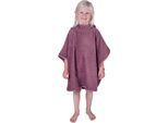 Badeponcho WÖRNER "Uni", lila (mauve), L:60cm, Frottier, Hausmäntel, Badeponcho, maschinenwaschbar, trocknergeeignet