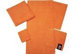 Seiftuch ROSS "Cashmere feeling", orange (dahlie), B:30cm L:30cm, Frottier, Baumwolle, Handtücher, Seiftuch, mit Wellen-Bordüre