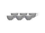 Tasse RITZENHOFF & BREKER "Kaffeetassen Doppio 200 ml 6er Set", grau, Porzellan, Trinkgefäße, Tasse