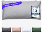 Kissenbezug WOLKENFELD "Mikrofaser Kissenbezug - Allergiker Kopfkissenbezug - unfassbar weich", grau (hellgrau), B:40cm L:80cm, Microfaser, Obermaterial: 100% Polyester, Kissenbezüge, Kissenbezug, Größe 80x80, 40x80 und 70x90 cm; versteckter Reißverschluss