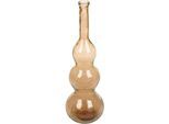 Bodenvase GILDE "Bodenvase bauchig "Balleros" braun", braun, B:33cm H:100cm T:33cm Ø:33cm, Glas, Vasen, Bodenvase