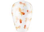 Tischvase GILDE "Vase bauchig Neon weiß H. 30 cm", weiß, B:20cm H:30cm T:20cm Ø:20cm, Keramik, Vasen, Tischvase