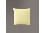 Kissenbezug IRISETTE "Lumen 8129", gelb (vanill), B:40cm L:40cm, Interlock-Jersey, Obermaterial: 100% Baumwolle, Kissenbezüge, Kissenbezug, hochwertig und traumhaft weich