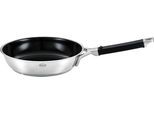 Bratpfanne RÖSLE "SILENCE PRO CeraPlus", silber (silberfarben, schwarz), B:21,5cm H:8,5cm L:39,1cm Ø:20cm, Pfannen, Bratpfanne, natürliche Quarzversiegelung ohne PTFE/PFAS, Induktion