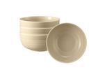 Schale SELTMANN WEIDEN "Müslischalen Terra ø 15 cm 4er Set", beige (sandbeige), L:15cm, Schüsseln, Schale