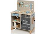 Spielwerkbank MUSTERKIND "Fagus, warmgrau/natur", grau, Rollenspielzeug, KinderB:66cm H:90cm T:42cm, Holz, Spielwerkbank, B:66cm H:90cm T:42cm