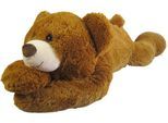 Kuscheltier HEUNEC "Bär liegend XL hellbraun", braun (hellbraun), Plüschfiguren, KinderL:120cm, Plüsch, Kuscheltier, L:120cm