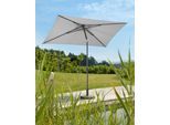 Sonnenschirm SCHNEIDER SCHIRME "Sevilla", grau (silbergrau), Obermaterial: 100% Polyester, Standschirme, Sonnenschirm, Stahl/Polyester