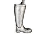 Schirmständer CASABLANCA BY GILDE "Regenschirmständer Stiefel, silber", silber (silberfarben), B:26cm H:45cm T:11cm, Keramik, Regenschirmständer, Schirmständer, für Regenschirme, Höhe 45 cm, Gummistiefel-Form, aus Keramik