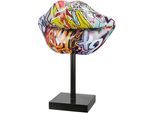 Dekofigur CASABLANCA BY GILDE "Skulptur Kiss Street Art", bunt, B:19,5cm H:26cm T:9cm, Kunstharz, Dekofiguren, Dekofigur