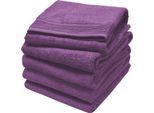 Duschtuch PRIMERA "Premium", lila (pflaume), B:70cm L:140cm, Walkfrottier, Obermaterial: 100% Baumwolle, Handtücher, Duschtuch, mit einer eleganten Chenille-Bordüre