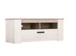 Lowboard HOME AFFAIRE "Kent TV-Sideoard 120 cm, mit zwei geschlossenen Fächern", braun (weiß eiche), B:122,5cm H:49,5cm T:43,5cm, Holzwerkstoff, Sideboards, Lowboard, TV-Kommode mit viel Platz, für moderne Fernseher in jedem Wohnzimmer