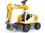 Spielzeug-Bagger LENA "Worxx, Liebherr Compact A918 Litronic", gelb, Spielzeugfahrzeuge, KinderB:19cm H:30cm T:48cm, Kunststoff, Spielzeug-Bagger, Made in Europe, B:19cm H:30cm T:48cm