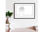 Bild QUEENCE "I want to break free", weiß (farbe rahmen: schwarz, farbe bild(er): weiß), B:70cm H:50cm, Acrylglas, Holz, Papier, Bilder, Bild, HD Premium Poster-Druck inkl. Holzrahmen