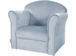 Kindersessel ROBA "Lil Sofa", blau (hellblau, sky), Sessel, Kinder, Samt, B/H/T: 49cm x 43cm x 39cm, Kindersessel, mit Armlehnen, B:49cm H:43cm T:39cm