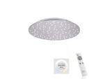 JUST LIGHT LED Deckenleuchte "SPARKLE", grau (stahlgrau), 1, Ø 48cm, 1 Stk., Leuchten, CCT - über Fernbedienung, LED Deckenleuchte