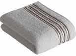 Badetuch VOSSEN "Cult de Luxe", grau (light grau), B:67cm L:140cm, Walkfrottee, Walkfrottee, Handtücher, Badetuch, mit Glanzbordüre