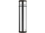 Isolierflasche EMSA "Mobilty", grau (silberfarben, anthrazit), 1.000ml, Edelstahl, Trinkflaschen, Isolierflasche, Edelstahl schwarz, SAFE LOC-Verschluss, 100% dicht, 12h heiß/24h kalt