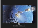 Bild KOMAR "Star Wars Classic RMQ Death Star Attack", bunt (farbe bild(er): bunt), B:40cm H:30cm, Holz, Papier, Bilder, Bild, Wandbild zur Dekoration im Kinderzimmer - ohne Rahmen