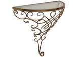 Wandregaltisch, gold (antik goldfarben), B:40cm H:40cm T:20cm, HOFMANN LIVING AND MORE, Tische, Wandregaltisch